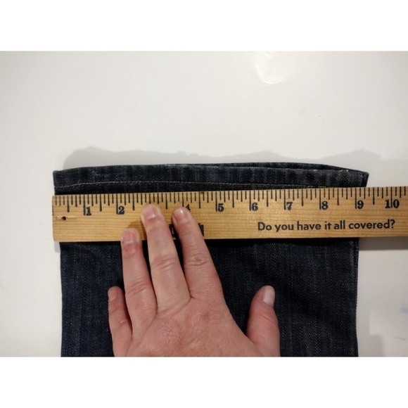 Lux medium wash button flap embroidered back pockets denim jeans size 29 - Picture 7 of 13